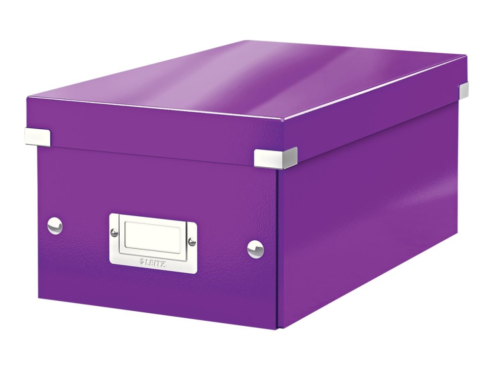 Leitz Click & Store Wow Dvd-Opbevaringsboks, 84% Recirkuleret Karton Lilla