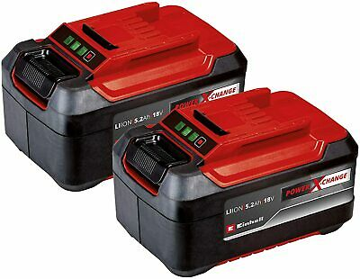 Einhell Pxc-Twinpack, Battery, Lithium-Ion (Li-Ion), 5.2 Ah, 18 V, Black, Red, Acrylonitrile Butadiene Styrene (Abs)