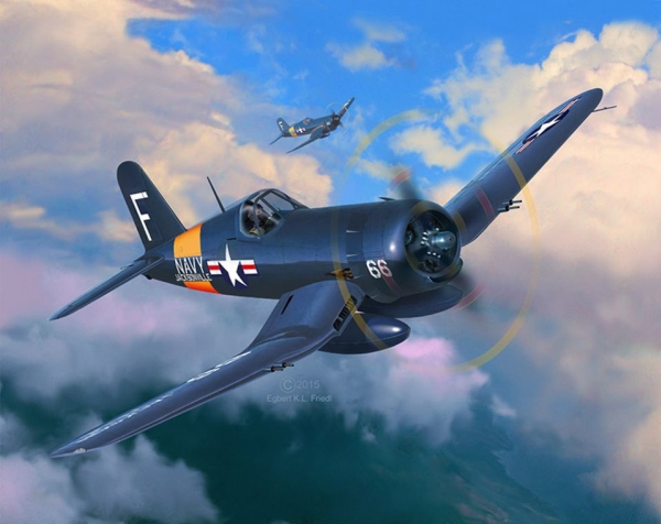 Revell - F4u-4 Corsair Modelfly - 1:72 - Level 3 - 03955