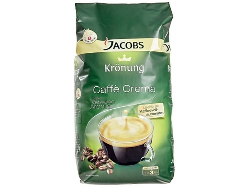 Jacobs Krönung Caffè Crema, 1 kg, Caffè crema, 1 styck, Väska | Köksapparater - Kaffe - Rengöring & Tillbehör | GameStuff