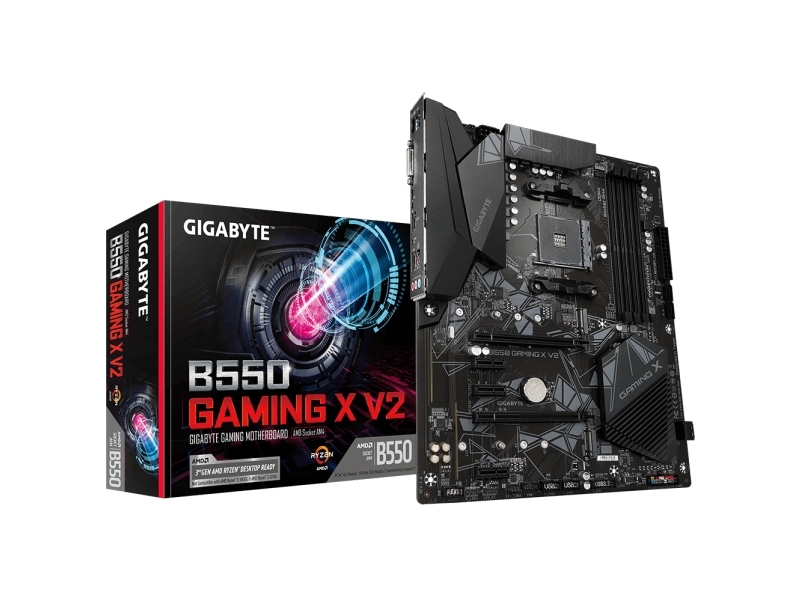 Gigabyte B550 Gaming X V2, Amd, Stik Am4, 3Rd Generation Amd Ryzen 3, 3Rd Generation Amd Ryzen 5, 3Rd Generation Amd Ryzen 7, 3Rd..., Ddr4-Sdram, 1