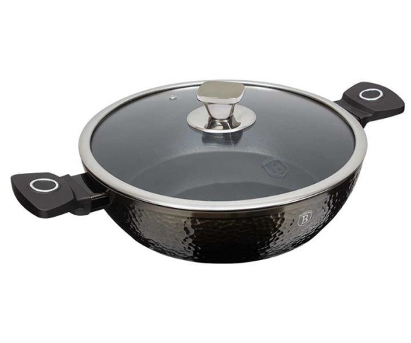 Berlinger Haus BH/6577, 3,8 l, Rund, Svart, Grå, Gjuten aluminium, Titan, Svart | Köksutrustning - Grytor & pannor - Grytor | GameStuff