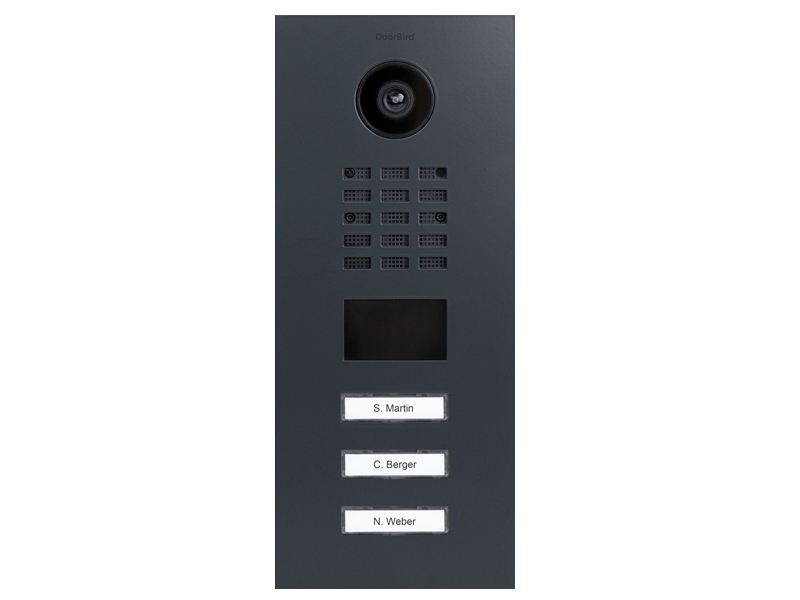 DoorBird D2103V, 720p, 140°, 100°, 10 m, IR, Sort