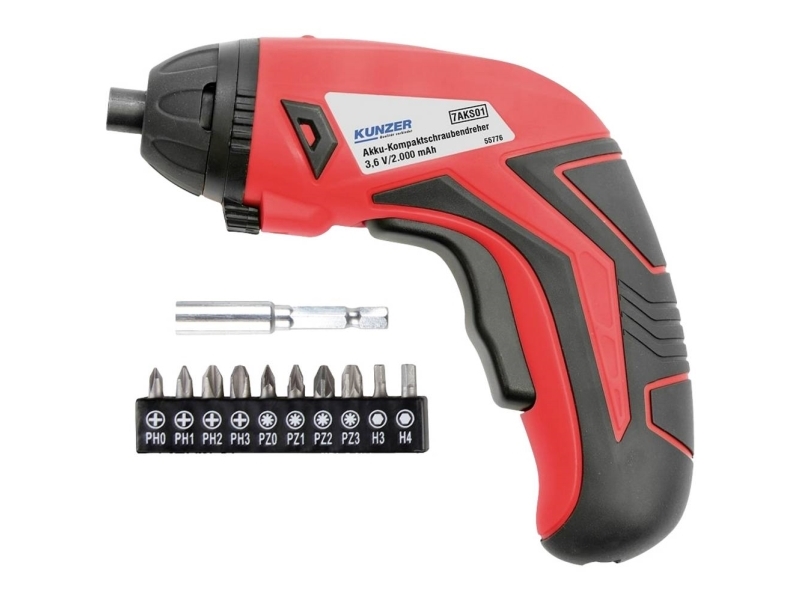 Kunzer 7aks01 Batteri Skruetrækker 3.6 V 2000 Mah Litium