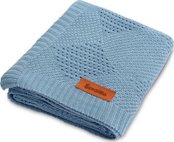 Se Towel Sensillo Bamboo Blanket 100% 100X80cm Blue hos Computersalg.dk