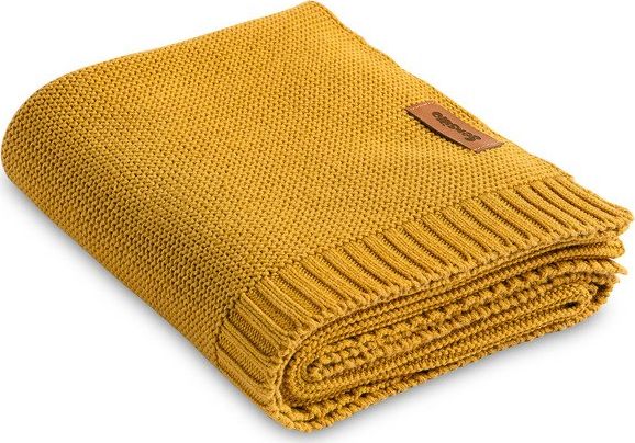 Se Sensillo Bamboo Cotton Blanket 80X100 Cm Mustard hos Computersalg.dk