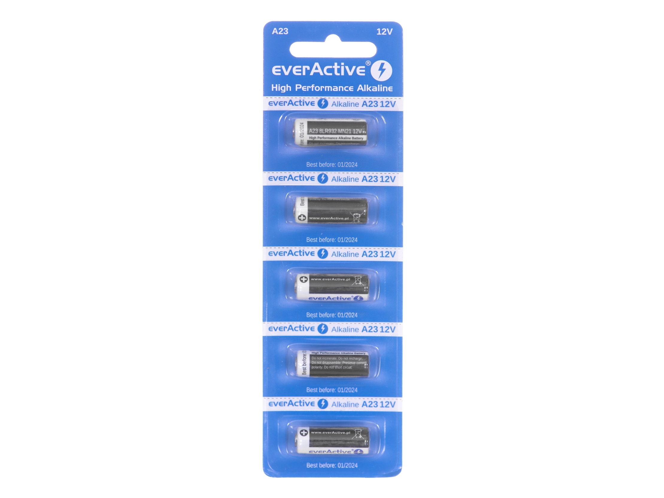 Everactive Alkaline Batterier 23A 12V - Blister 5 Stk.