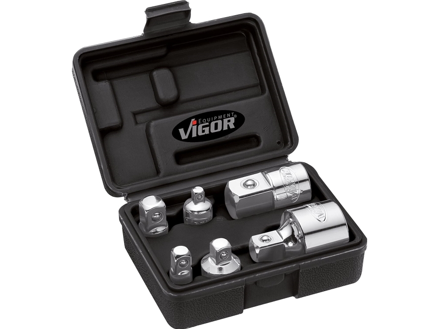 Vigor V1293 Socket Adapter Sæt Drev Skruetrækker 1/4 6 3 Mm 3/8 10 Mm 1/2 12 5 Mm 3/4 20 Mm 1 Set