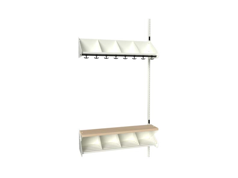 BST Kombination G, Påbygningssektion 4 pladser B 1000 mm, hvid