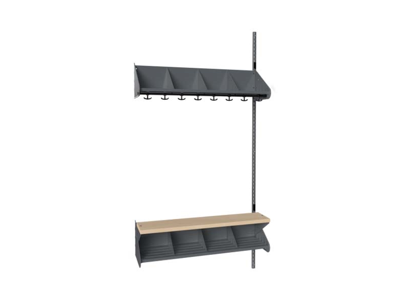 BST Kombination G, Påbygningssektion 4 pladser B 1000 mm, mørk grå