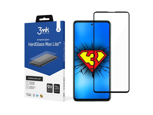 3Mk Hardglass Max Lite Gehärtetes Glas Für Samsung Galaxy A52/ A52 5G Schwarz