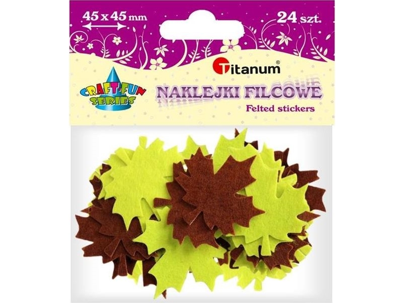 Titanum Lönnlöv filt klistermärken 24st, CRAFT-FUN | Skola & Hobby - Konsthantverk - Tyger och garn | GameStuff