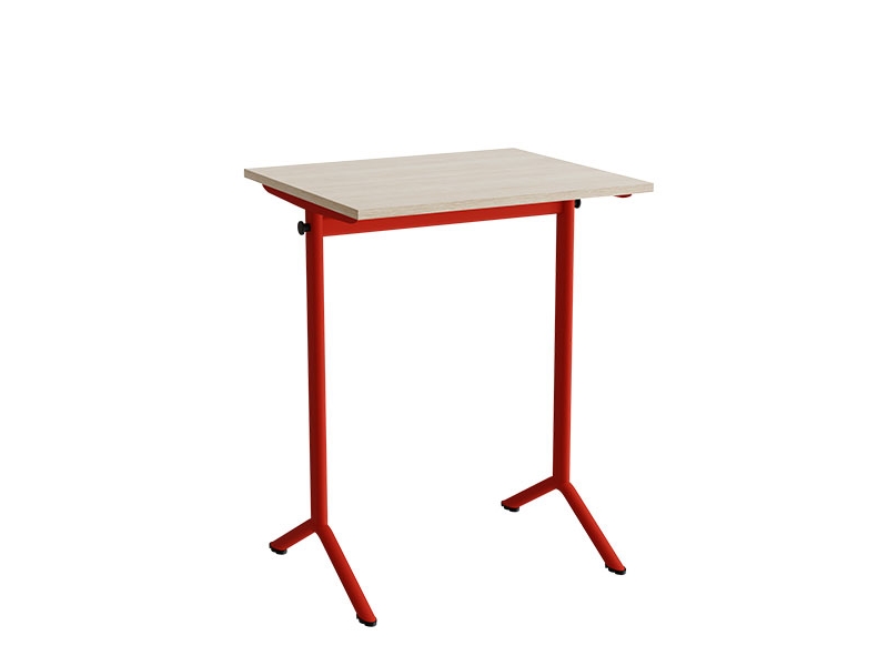 Atlas 1130 Schüler-Tisch, 700X600 Mm, Schalldämpfendes Hochdrucklaminat, Rotes Gestell