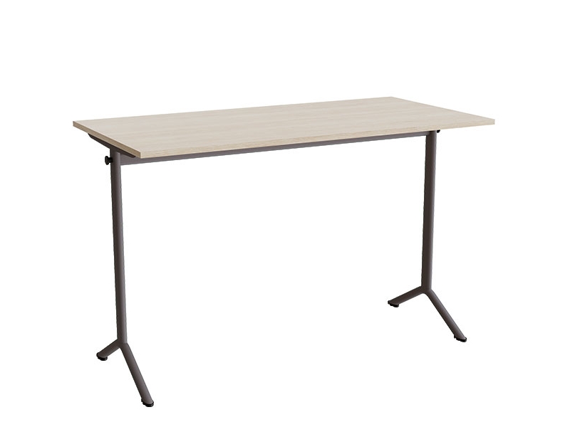 Bord Atlas 1130, 1400x700mm, eg højtrykslaminat, gråt stel