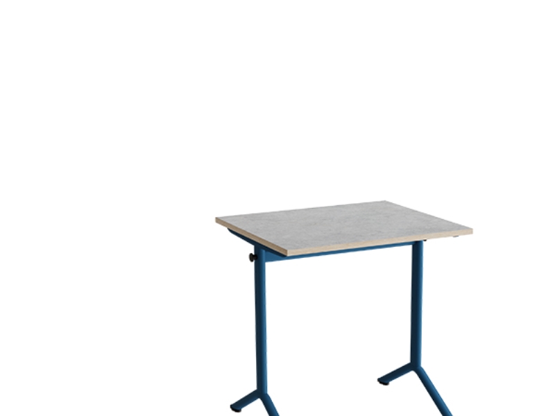 Bord Atlas 1130, 700x600 mm, ljusgrå linoleum, blå stativ | Baby & barn - Möbler - Hallmöbler | GameStuff