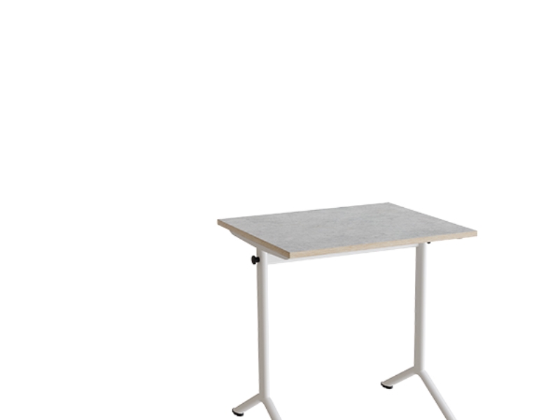 Bord Atlas 1130, 700x600mm, lys grå linoleum, hvidt stel | Baby & barn - Möbler - Hallmöbler | GameStuff