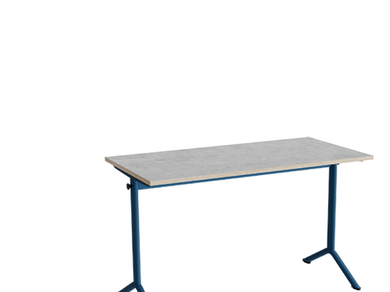 Bord Atlas 1130, 1200x600 mm, ljusgrå linoleum, blå stativ | Baby & barn - Möbler - Hallmöbler | GameStuff