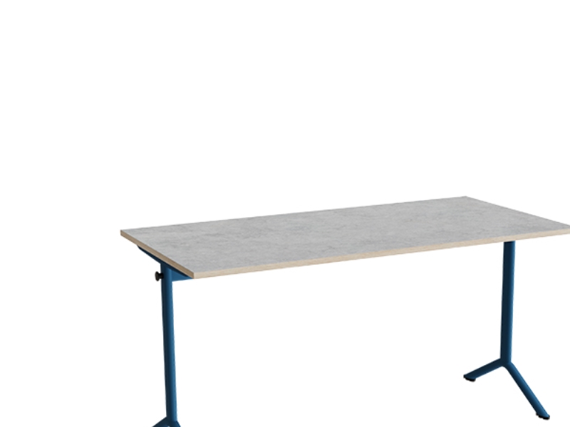 Bord Atlas 1130, 1400x700 mm, ljusgrå linoleum, blå stativ | Baby & barn - Möbler - Hallmöbler | GameStuff