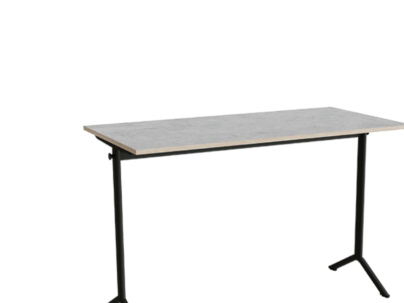 Bord Atlas 1130, 1400x700mm, lys grå linoleum, sortolivent stel | Baby & barn - Möbler - Hallmöbler | GameStuff