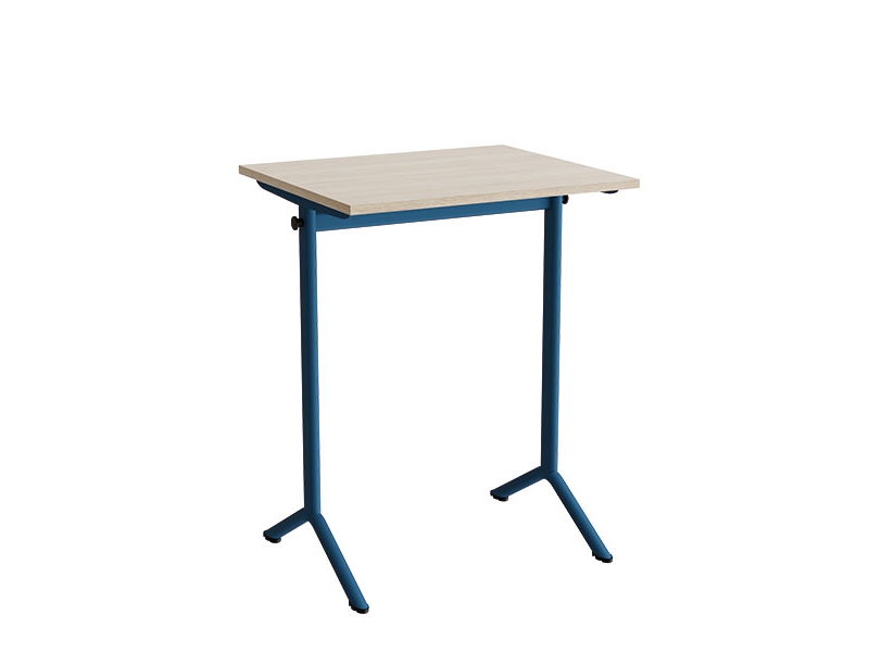 Tisch Atlas 1130, 700X600 Mm, Schalldämmendes Hochdrucklaminat, Blaues Gestell