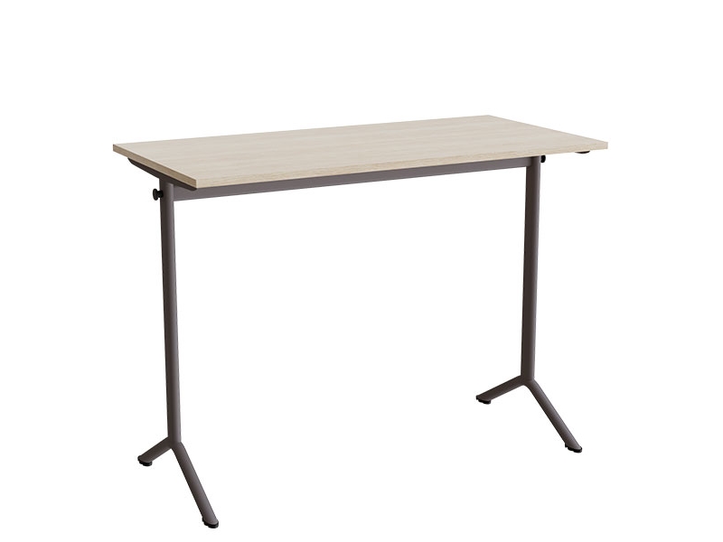 Bord Atlas 1130, 1200x600mm, lyddæmpende eg højtrykslaminat, gråt stel