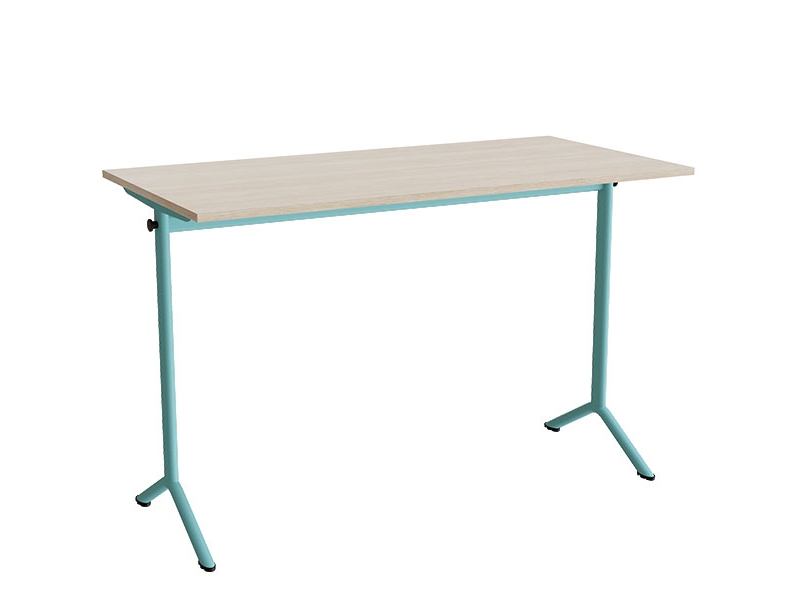 Bord Atlas 1130, 1400x700 mm, ljudabsorberande vitpigmenterad ek, turkos ram | Baby & barn - Möbler - Hallmöbler | GameStuff