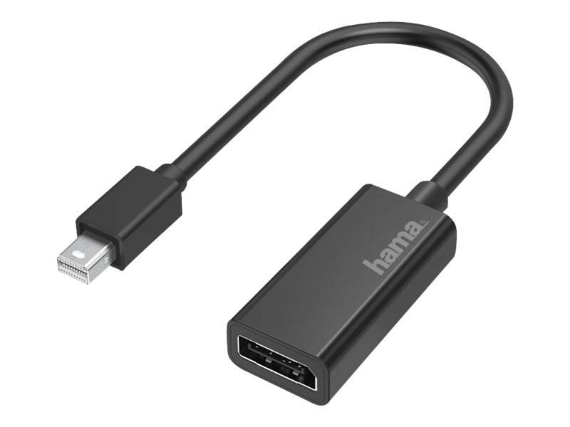 Hama Displayport Adapter Mini Displayport Til Displayport Hun Thunderbolt Support Sort
