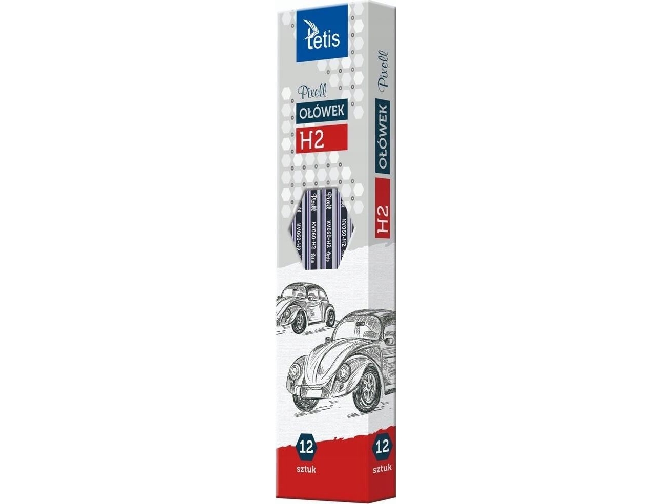 Tetis Olówek PIXELL hexagonritpenna B2 12 st KV060-B2 Tetis Olówek PIXELL hexagonritpenna B2 12 st KV060-B2