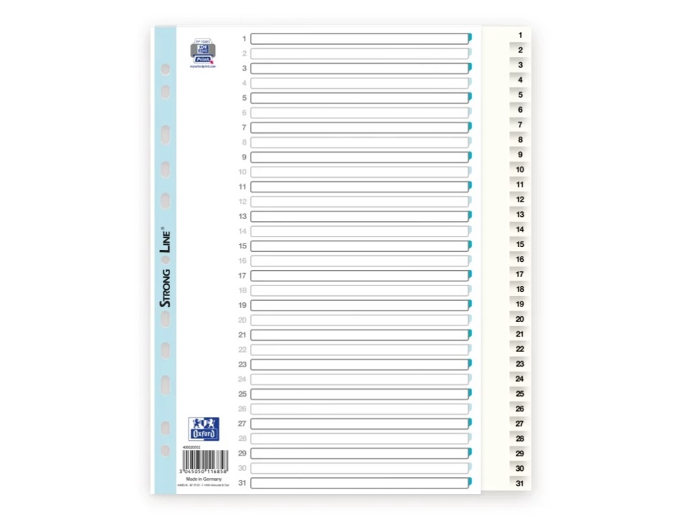 Register Elba Strong-Line® A4+ hvid 1-31 PP | Arkivering - Tabblad - PP-Tabblad & Register | GameStuff