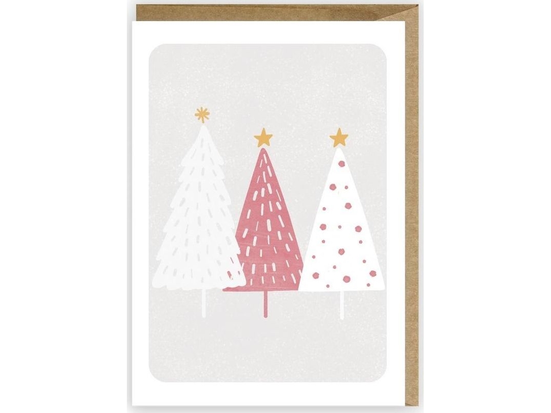 Cardie Weihnachtskarte Pastellfarbener Weihnachtsbaum, Eco K071