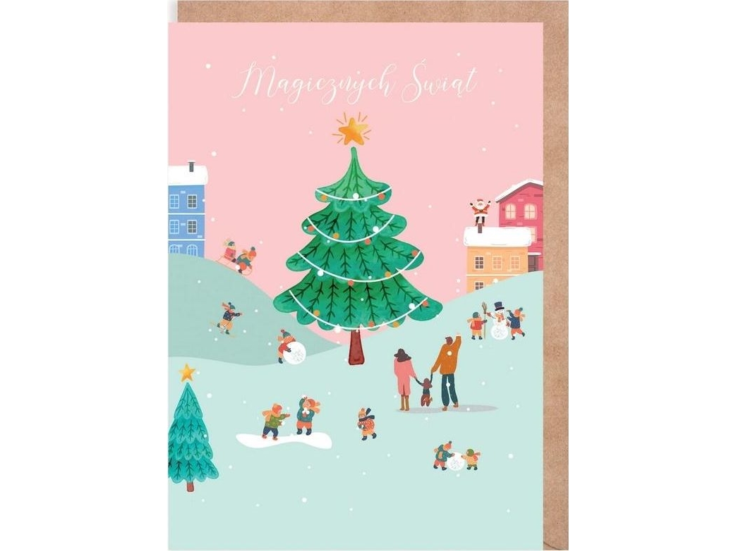Cardie Weihnachtskarte Stadt, Eco K135