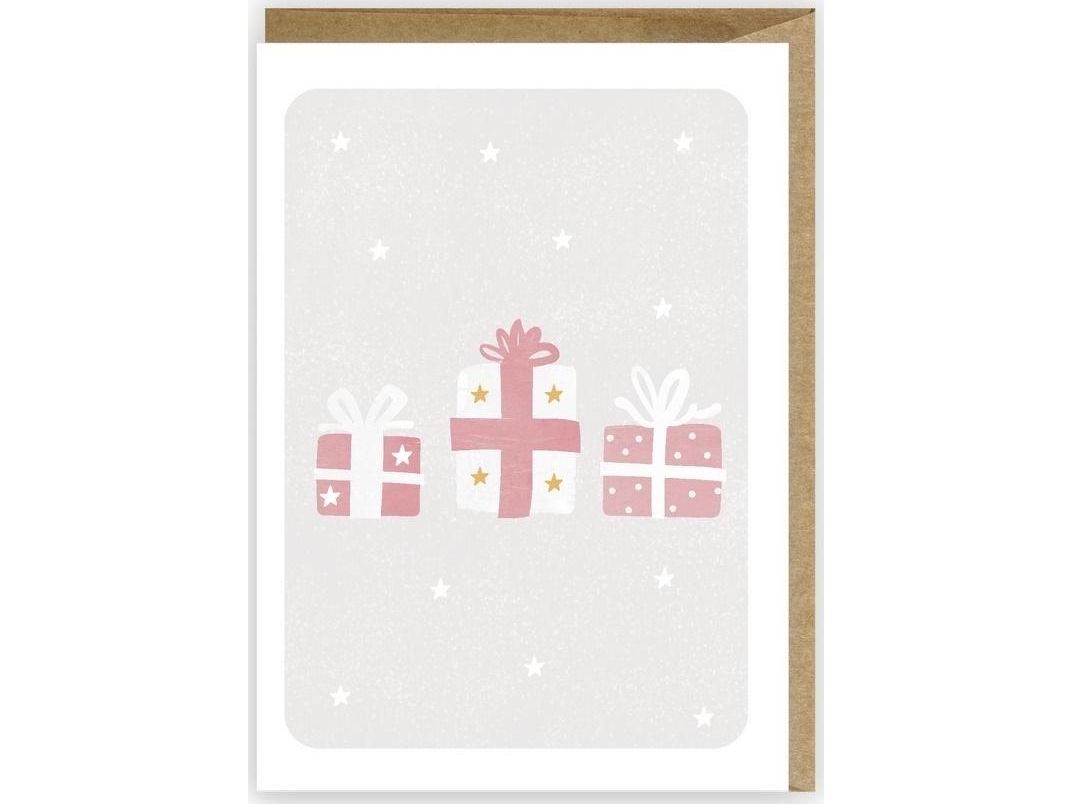 Cardie Weihnachtskarte Geschenke, Öko-Umschlag K073