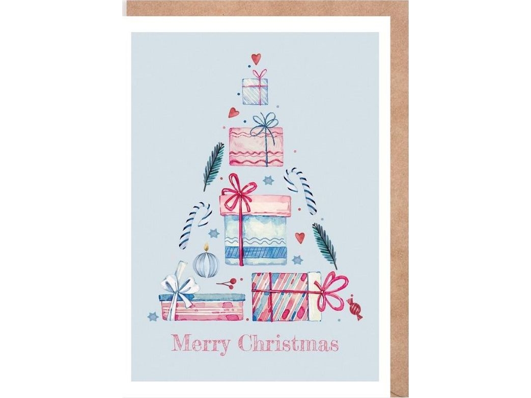 Cardie Weihnachtskarte Weihnachtsbaum Blau, Eco K133