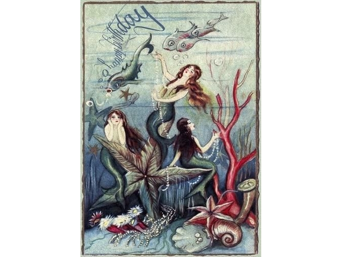 B6 notesbog med kuvert Birthday of the Mermaid