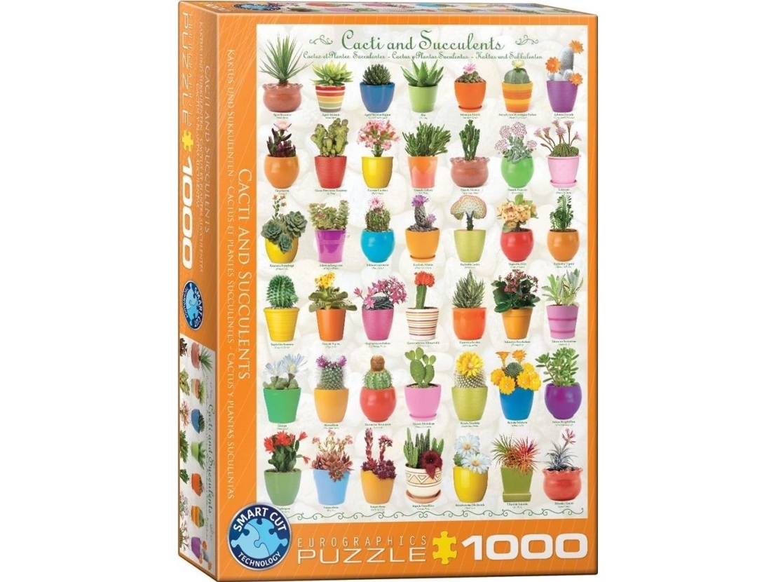Puslespil 1000 Kaktus &Amp Sukkulenter 6000-0654