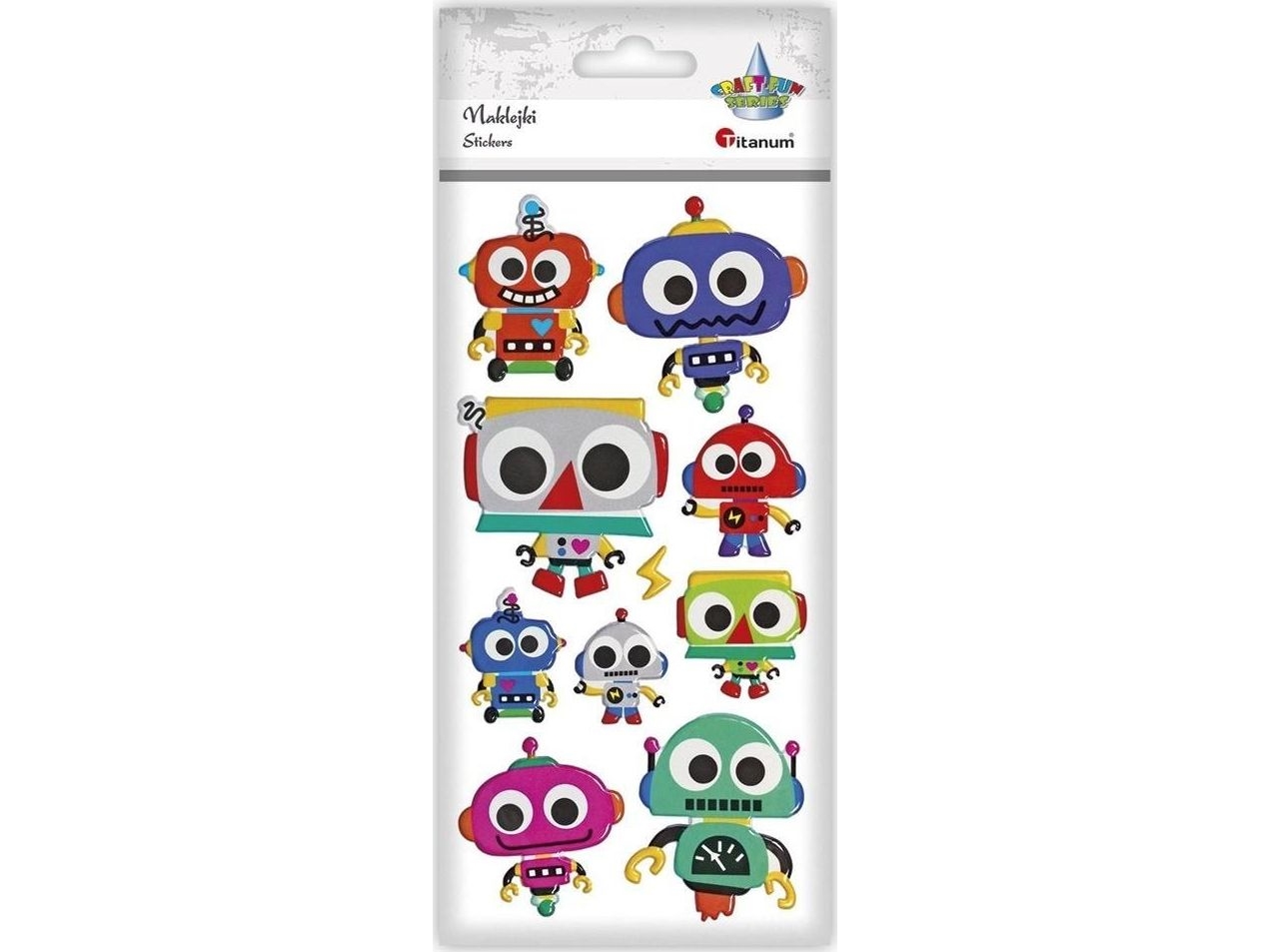 Titanum Convex Stickers Soft Robots Mix 10Pcs
