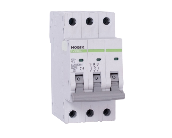 Noark Miniature Hpfi/Automatsikring Type Slim 6 Ka B-Karakteristik 10 A 3-Polet Ex9b40j 3P B10