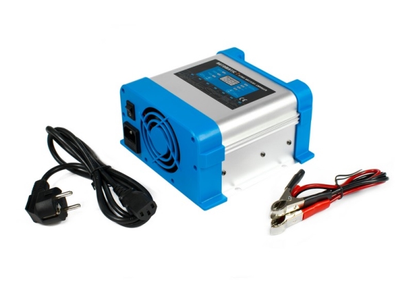 Azo Digital 24V Netoplader Til Bc-20 Pro 10A Batterier (230V/24V) Lcd 7-Trins Opladning