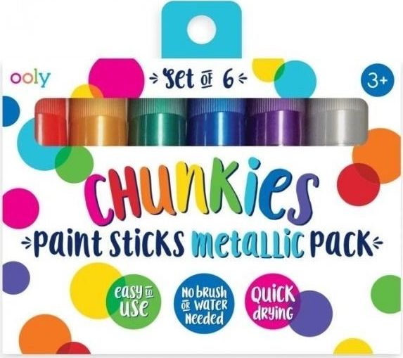 Colored Balloons Paint in crayon Chunkies Paint Sticks Metallic 6pcs