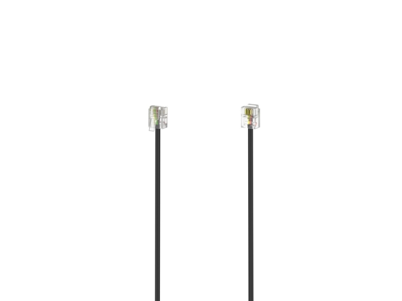 Hama 00201139, 10 M, Rj-11, Rj-11, Stecker, Stecker, Schwarz