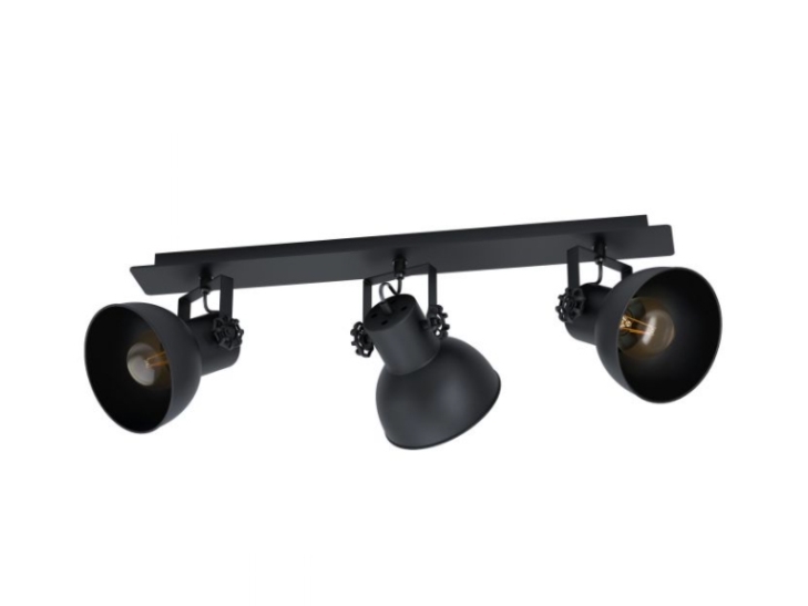 EGLO Barnstaple, Utanpåliggande spotlight, E27, 3 lampor, 220-240 V, Svart | Belysning - Inomhusbelysning - Inbyggd spotlight | GameStuff