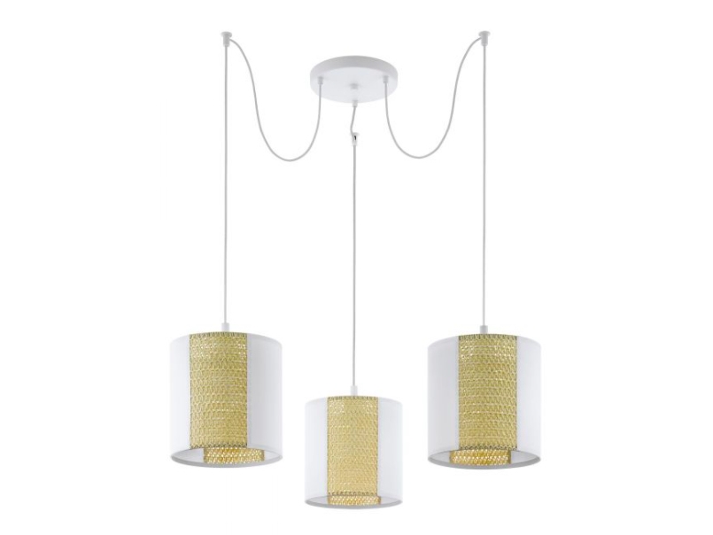 Eglo Anhem Cluster 3L E27 Weiss/Seegrass/Papier