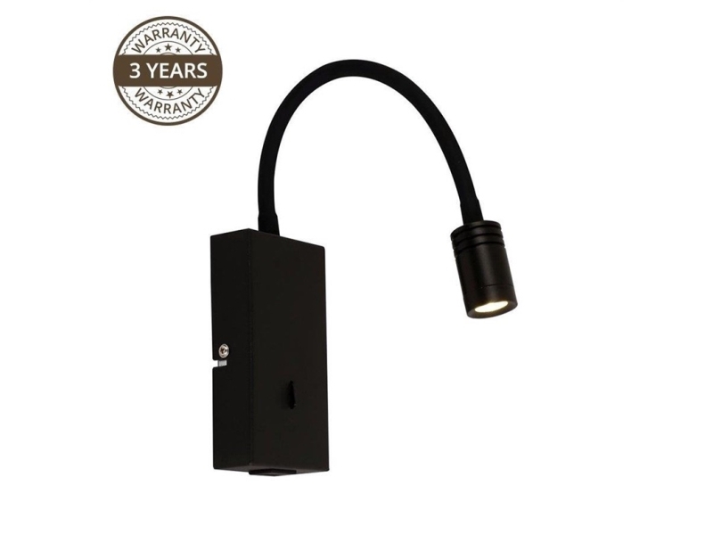 Domoletti Wall Lamp Marso 18373 Bk 3w Led