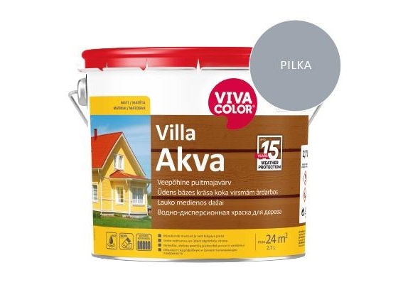 Vivacolor Paint Facade Villa Akva L Grey 7040 2.7L
