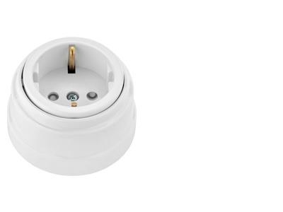 Okko Socket With Ground Pa16-0206 White | Stickproppar och uttag | GameStuff