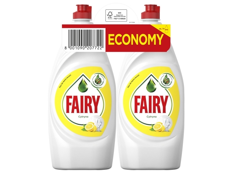 Dishwashing Liquid Fairy Lemon 2x900