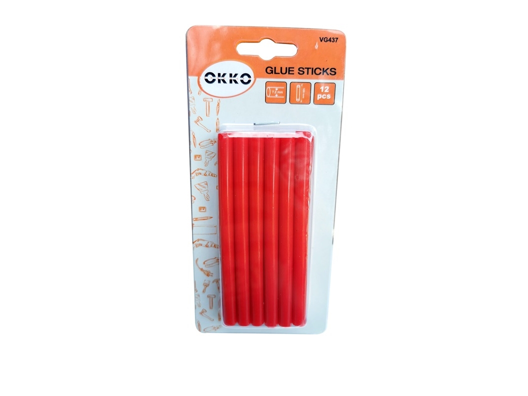 Glue Sticks Okko,12 Pcs Set 7.2X100 Mm, Red