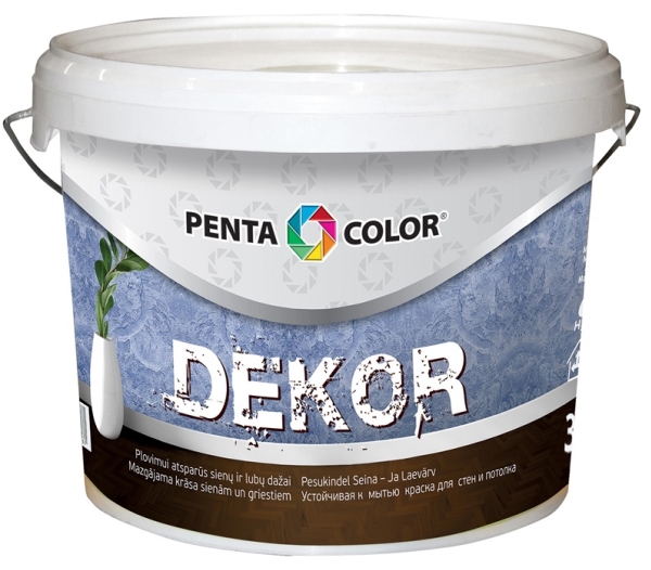 Disperse strukturerede maling Pentacolor Decor hvid 3 l