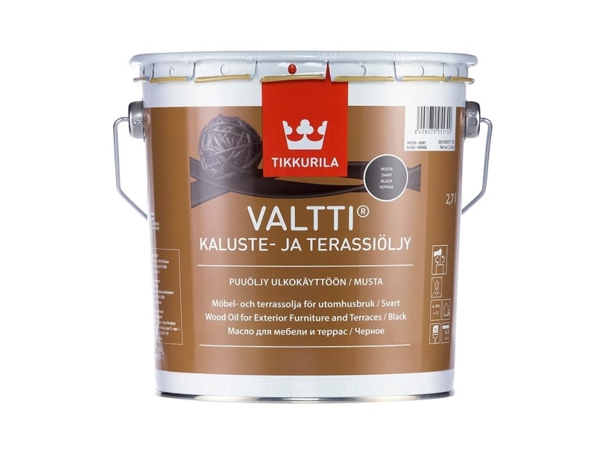 Tikkurila VALTTI furniture og terrassenolie sort 2