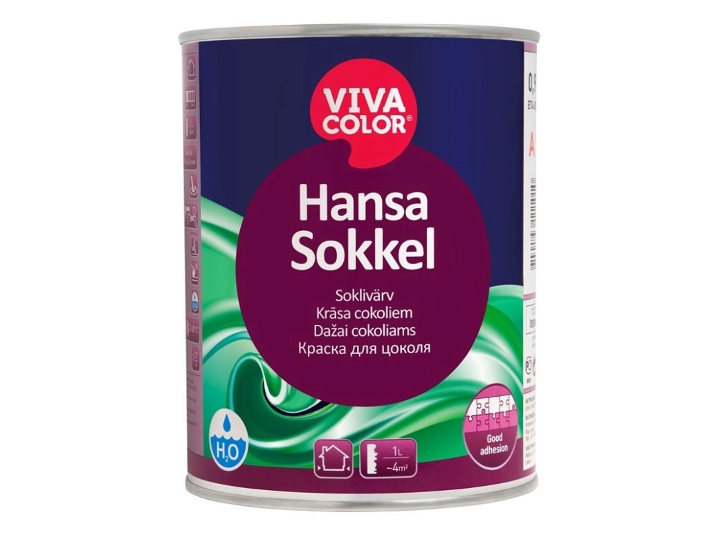 Vivacolor Fasade Paint Hansa Sokkel 0,9L A-Alus
